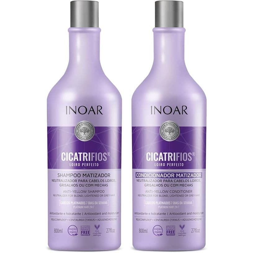 INOAR KIT CICATRIFIOS LOIRO PERFEITO SHAMPOO + CONDICIONADOR 800ML