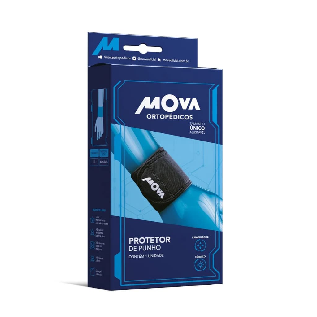 Protetor de Punho Munhequeira Com 1 Unidade - Mova
