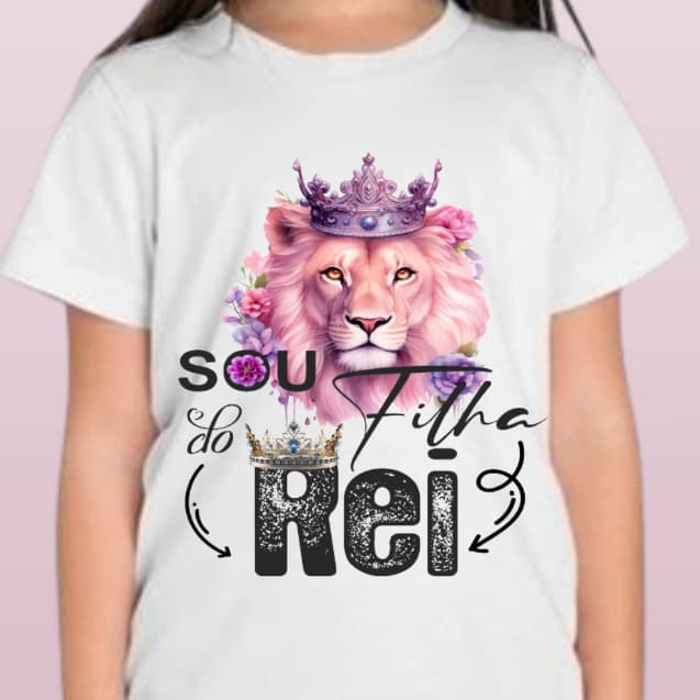Camiseta infantil estampada blusa menina filha do rei