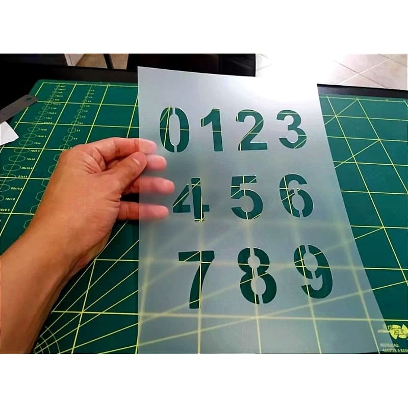 Molde Stencil Números com 5cm de altura gabarito para pinturas