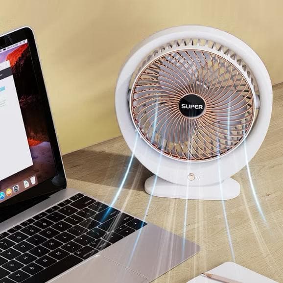 Ventilador Circulante Pequeno Inteligente Carregamento USB Silencioso com 3 Velocidades Cor Aleatoria Pronta Entrega