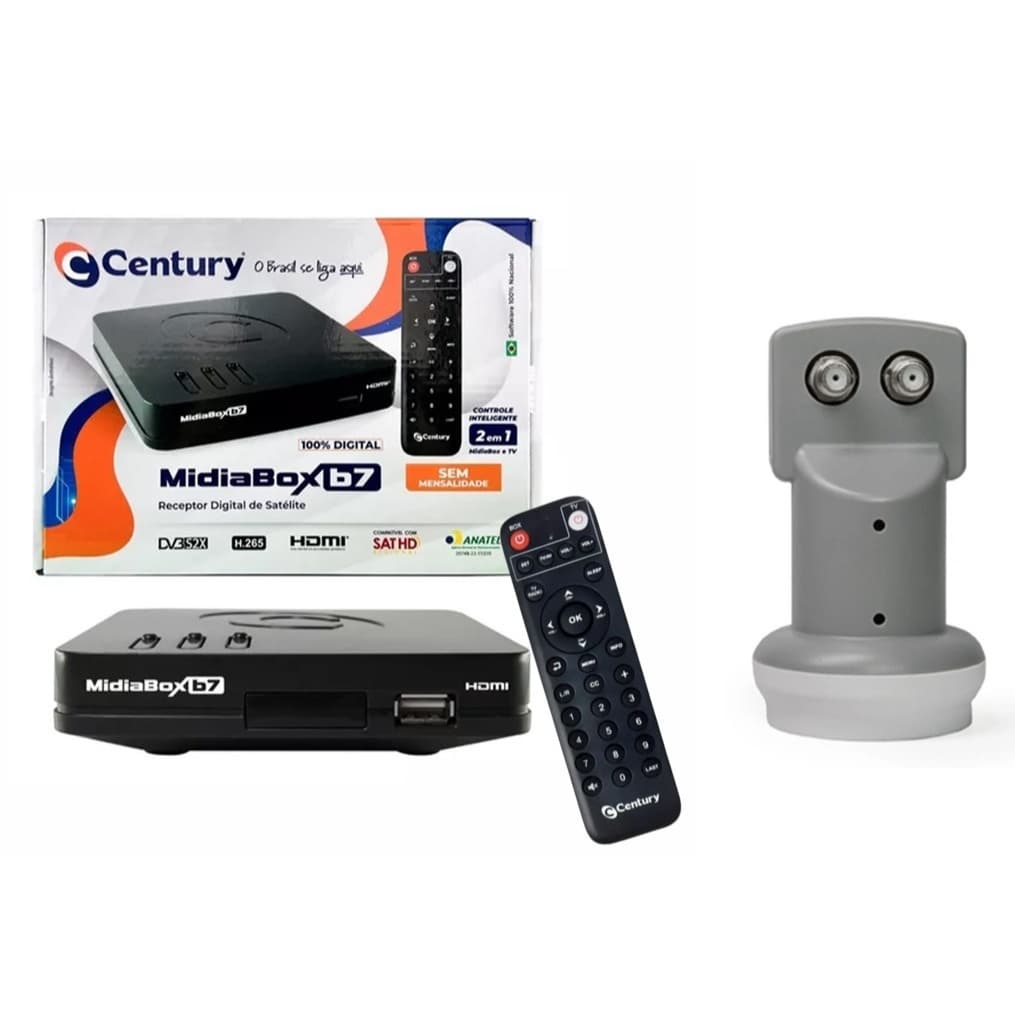 Receptor Midiabox B7 Century Digital + Lnbf Duplo