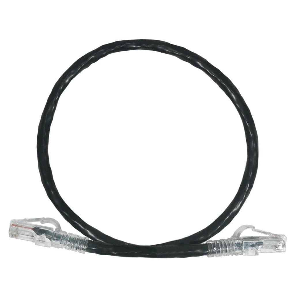Cabo De Rede CAT6 20 Centímetros 20cm 100% Cobre Preto Crimpado Ethernet Pronto 23AWG