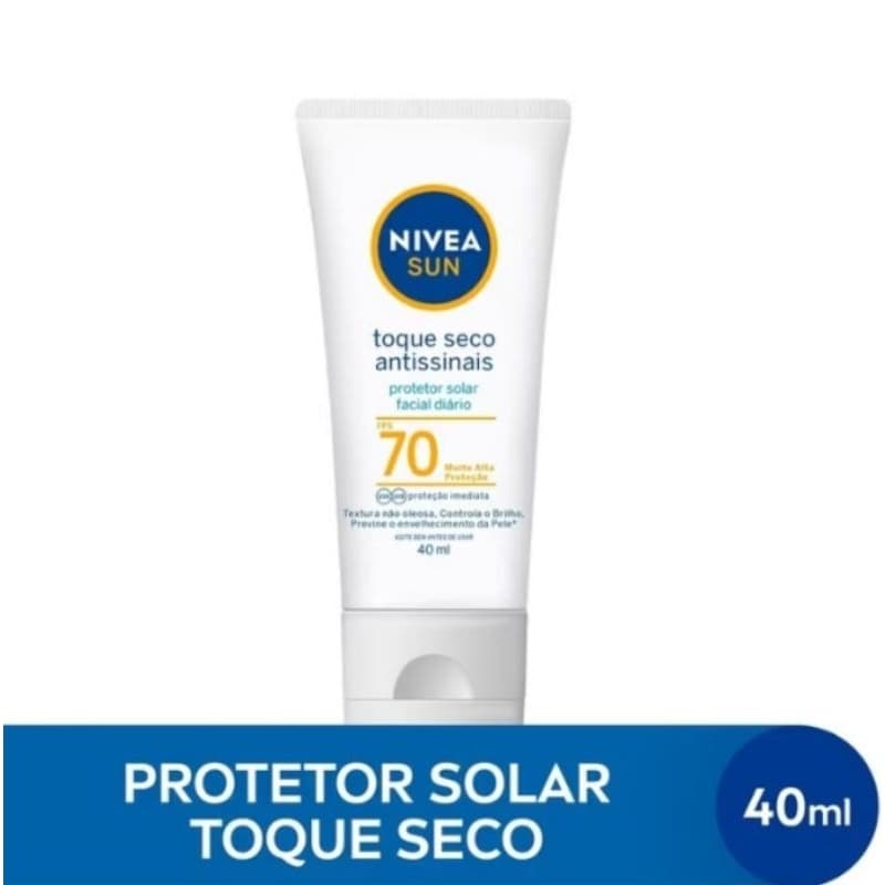 Protetor Facial Nívea  Toque Seco FPS70 40ml