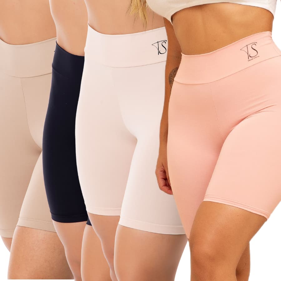 KIT 2 Short Segunda Pele Cos Alto Duplo Bermuda Anagua Modelador Lingerie