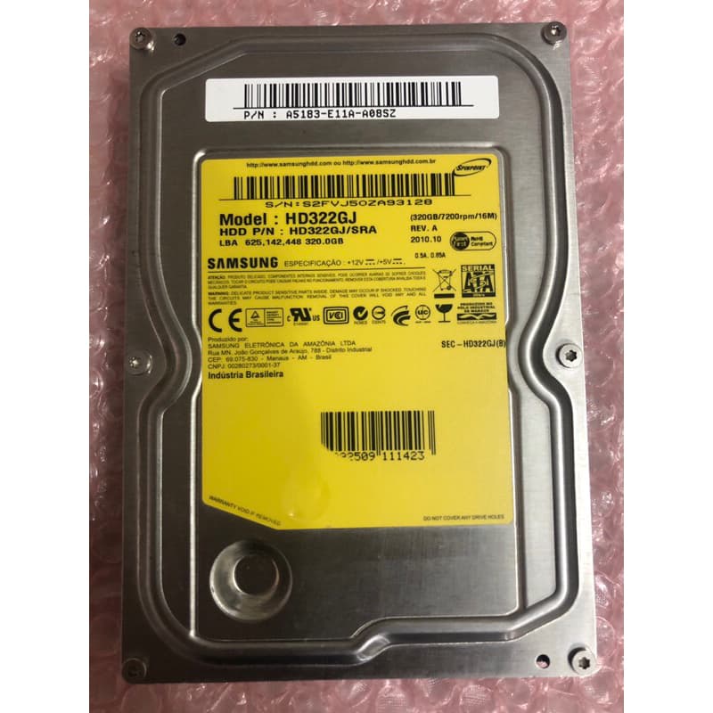Hd Sata 320gb Testado 100% Funcionando