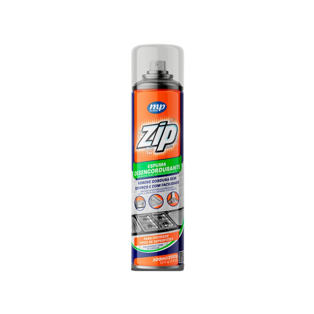 Espuma Desengordurante Spray 300ml/250gr - Zip Clean