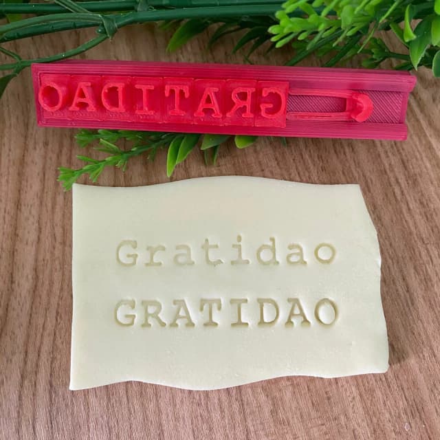 Kit Carimbo Alfabeto - Máquina de Escrever (para doces, cerâmica, biscuit e muito mais)