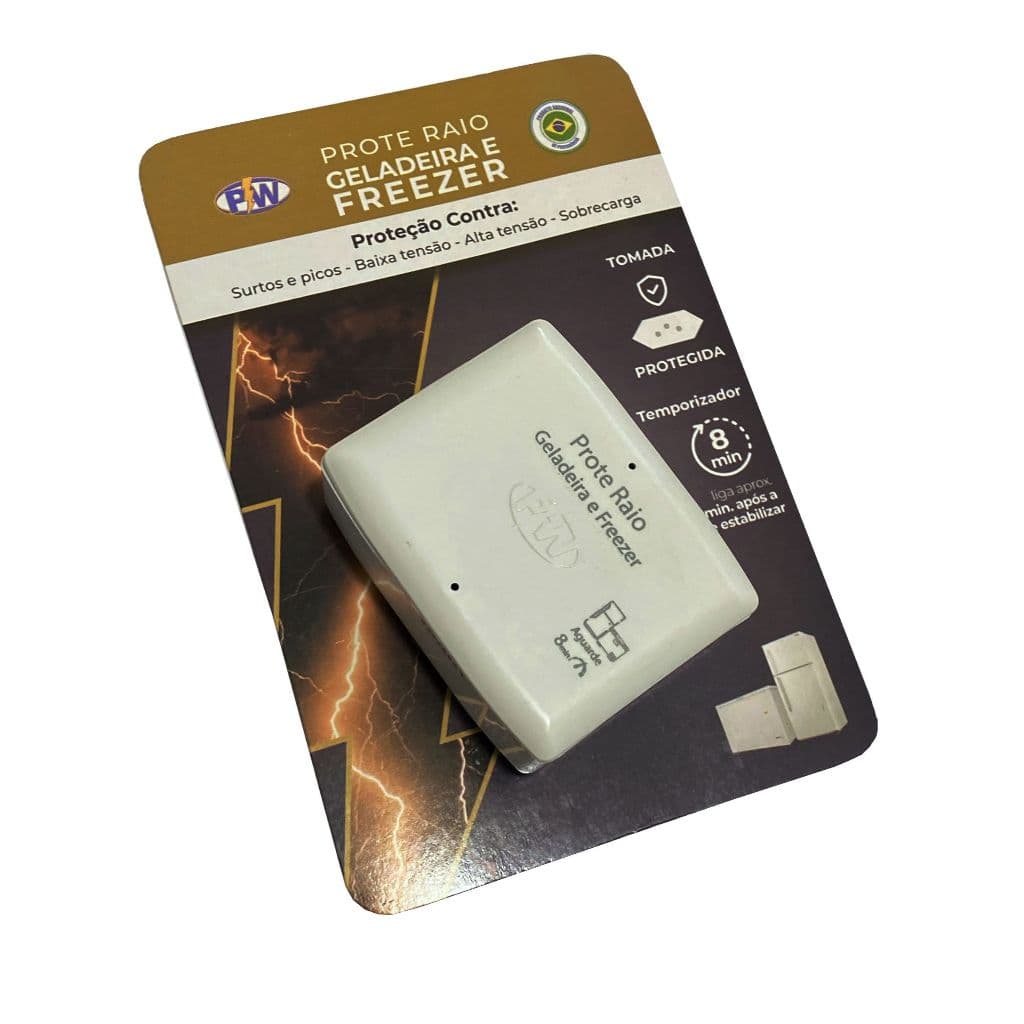 Protetor de Geladeira e Freezer Contra Raios, Quedas de Energia e Sobrecarga Com Timer Inteligente