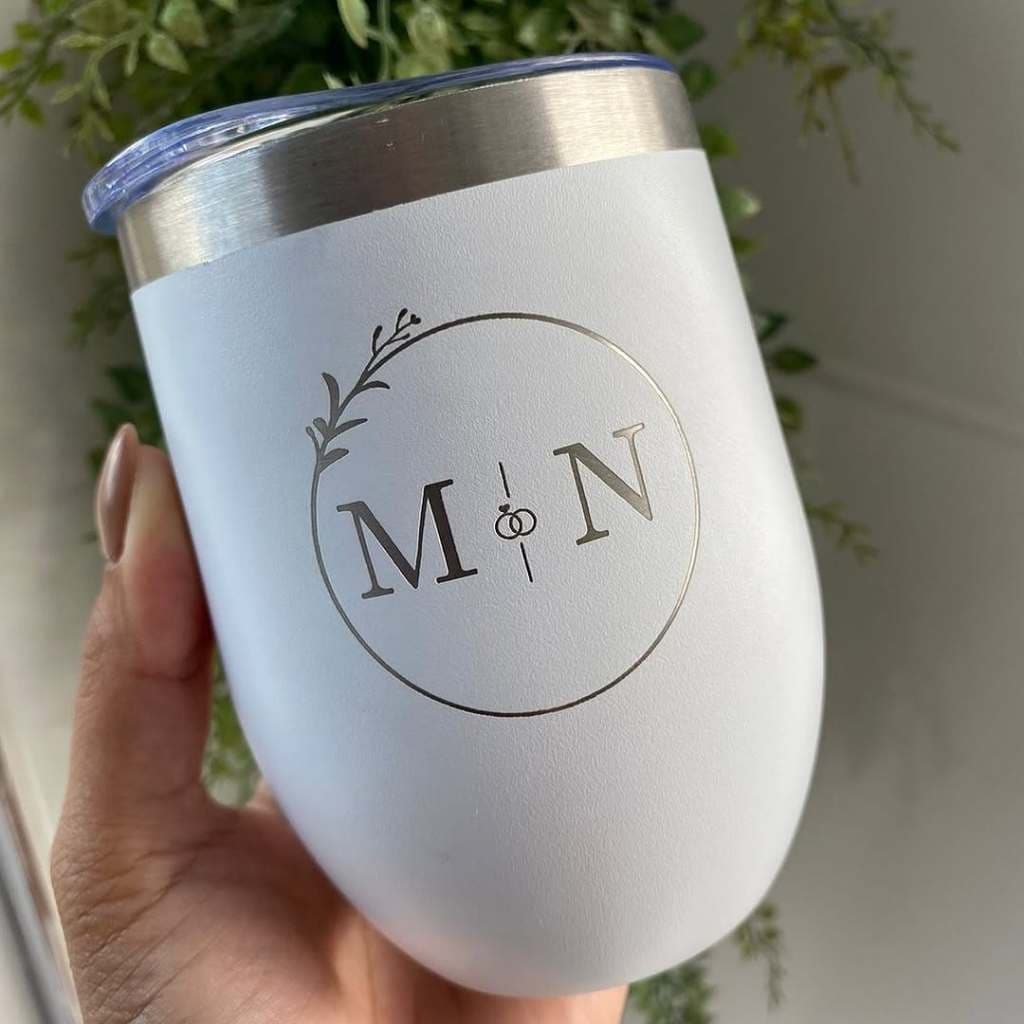 Copo térmico CUIA Personalizado 350ML  INOX tampa cuia térmica quente e frio nome casamento padrinhos dindo dinda