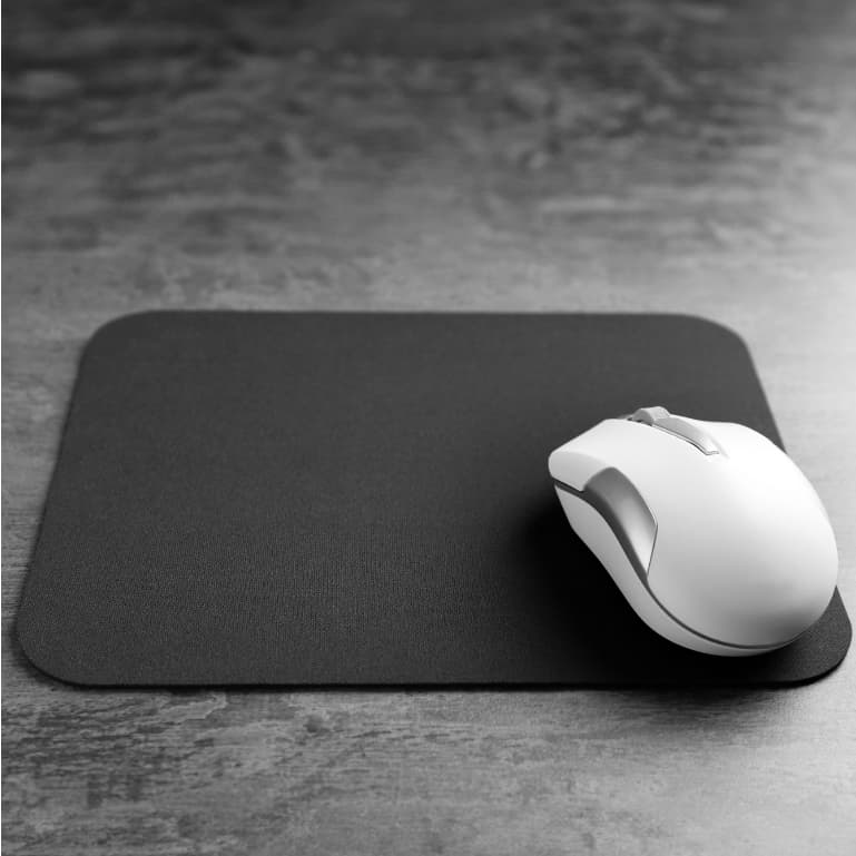Mouse Pad Gamer Ergonômico Quadrado Premium Preto 24x18cm