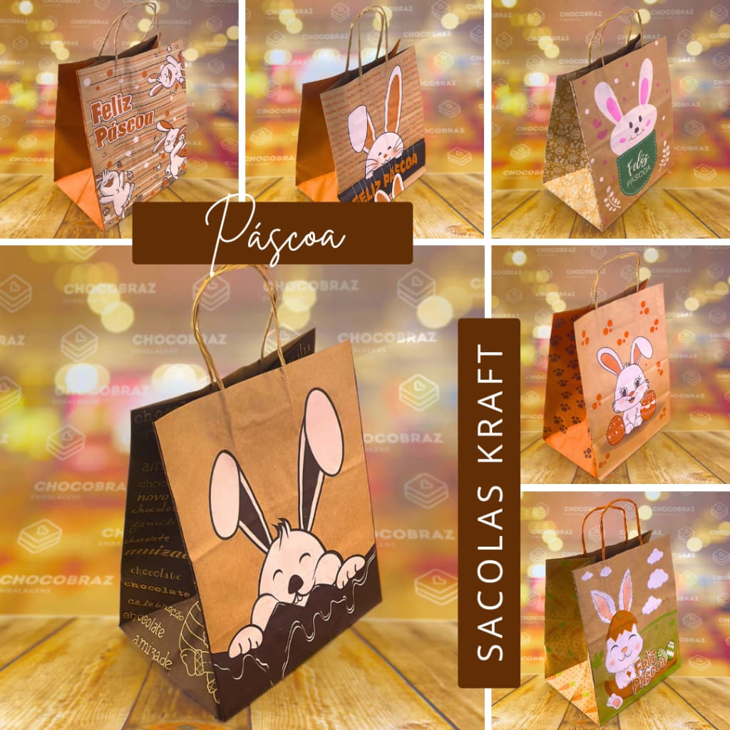 10~40 SACOLA DE PÁSCOA 2025 SACOLA OVO DE PÁSCOA P/M/G