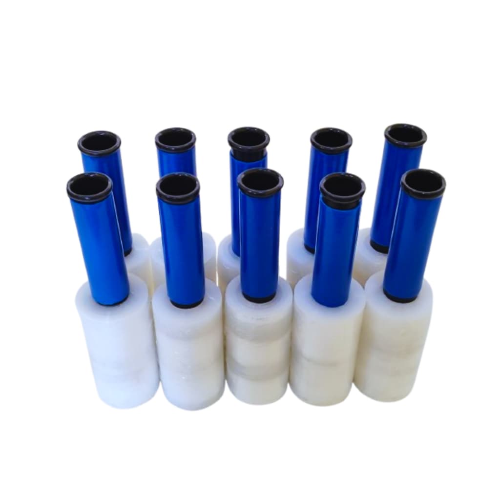 10 Rolinhos Strech Com Cabo 10cm X 100m