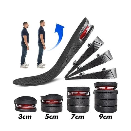 KIT Palmilha De Salto Com Almofada De Ar 3-5cm Para Aumenta Altura/Suporte Calcanhar mt021 mt020 ( 6 )