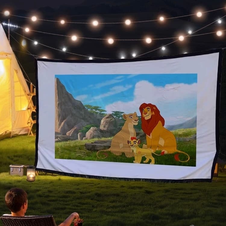 Tela Do Projetor 16 : 9 Em Poliéster Para Projeção, Frontal E Traseira