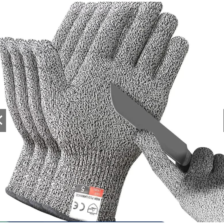 Luvas De Grau 5 Resistentes A Cortes Cozinha HPPE Arranhões Proteção De Segurança De Corte De Vidro Para Jardineiros