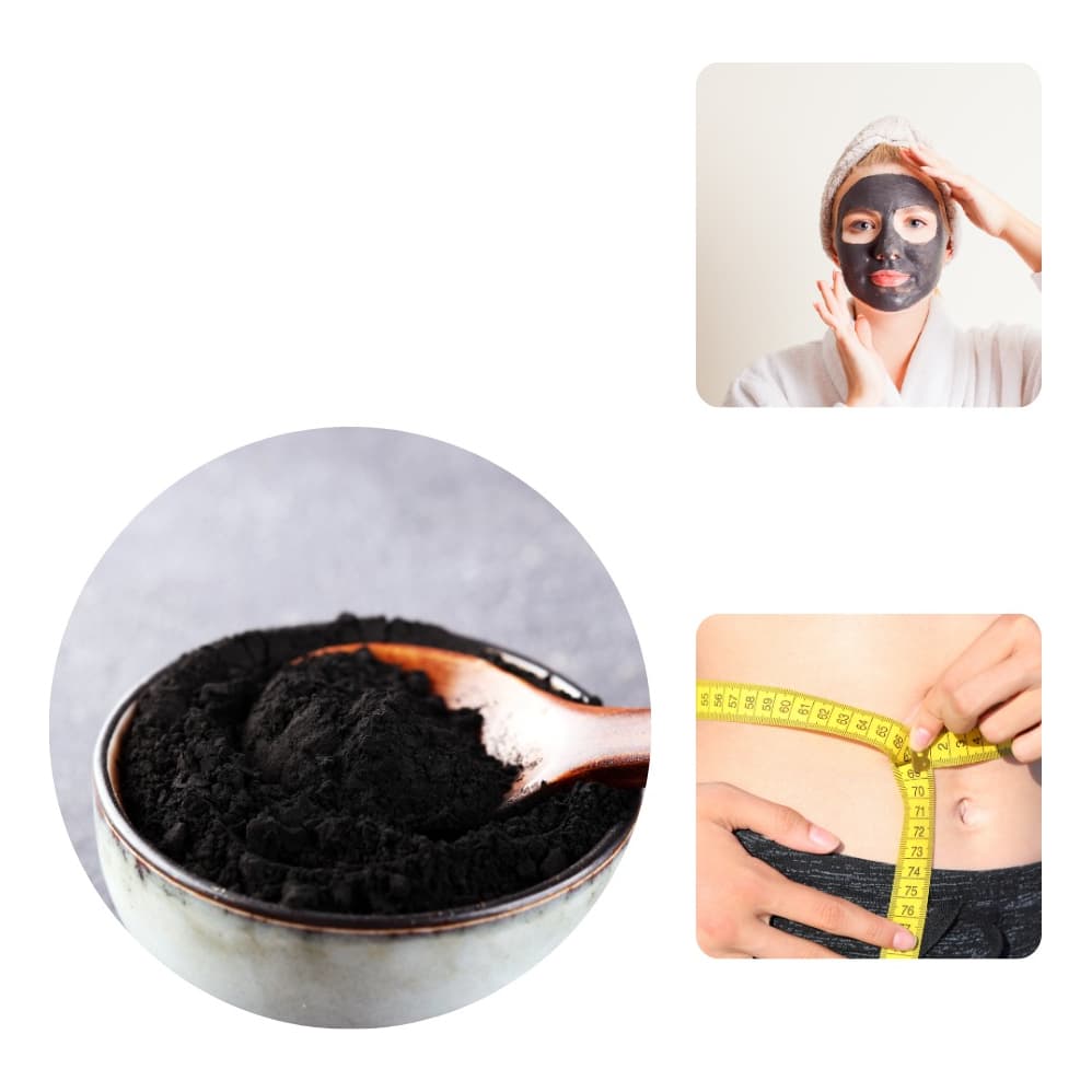Carvão Ativado Puro1 Kg Vegetal Em Pó Mascara Facial Limpeza De Pele Clareador