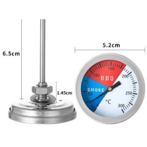 Termometro BBQ Smoke Temperatura, Cozinha Centígrado, 0-300 graus