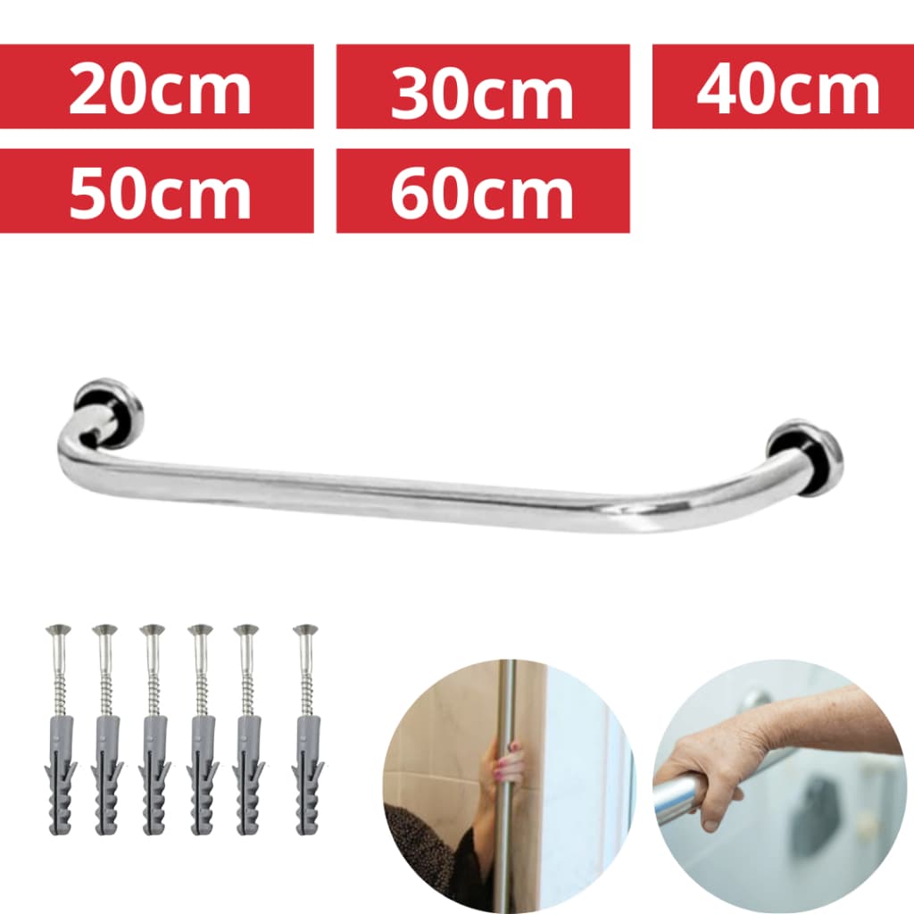 Barra de Apoio Segurança com Certificação IN metro Alumínio Polido Banheiro Corredor Abnt Reforçada