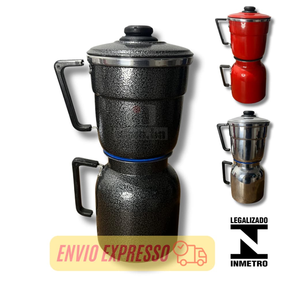 cafeteira italiana grande coador  café  vermelha, branca e preta alumínio panela de cafe grande 1,8l