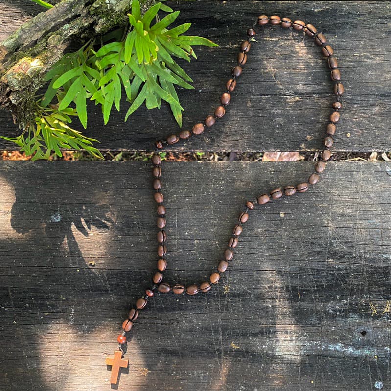 Terço Guia Patuá de café Pretos Velhos
