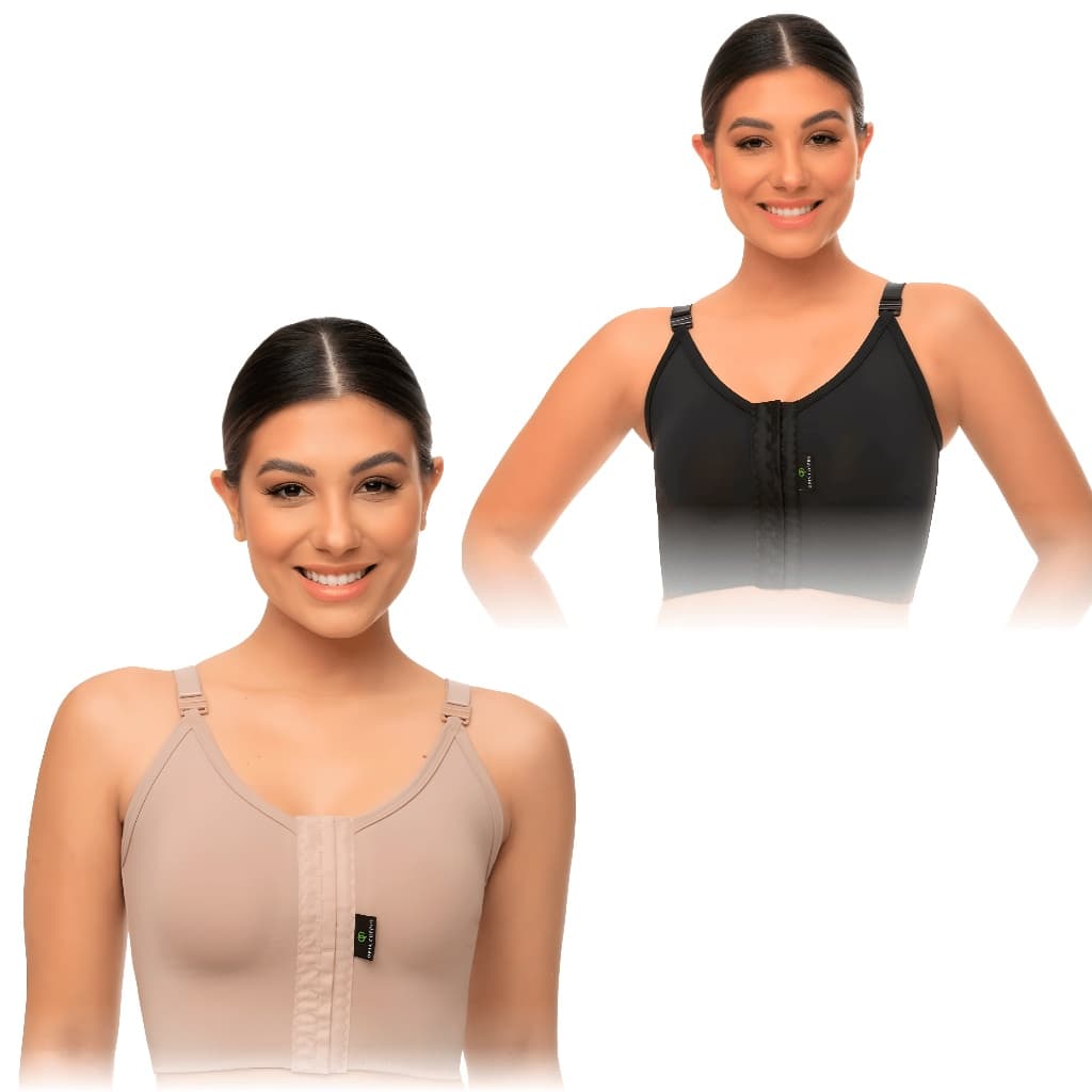 Sutiã Pós Cirúrgico Emana Mamoplastia, Mastopexia Reforçado Alta Compressão Registro Anvisa