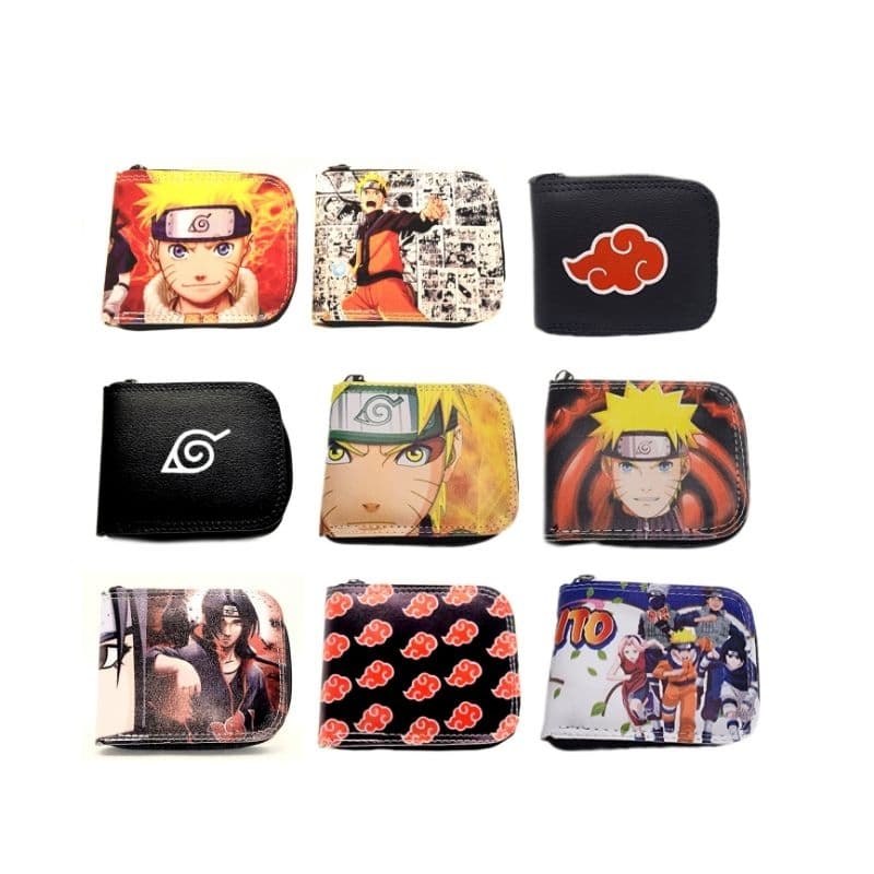 Carteira Infantil Naruto com Zíper – Modelo para Meninos | Porta-Cartão e Dinheiro