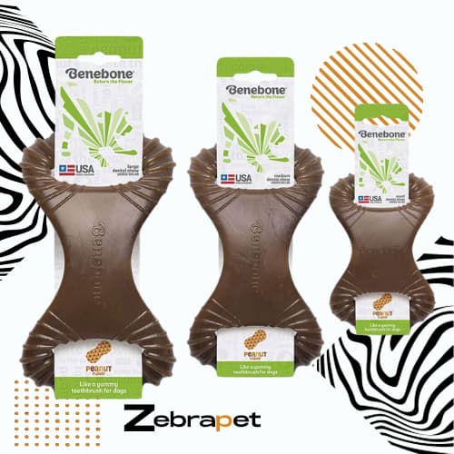 Benebone Dental Chew Amendoim - Brinquedo Mordedor p/ Cães