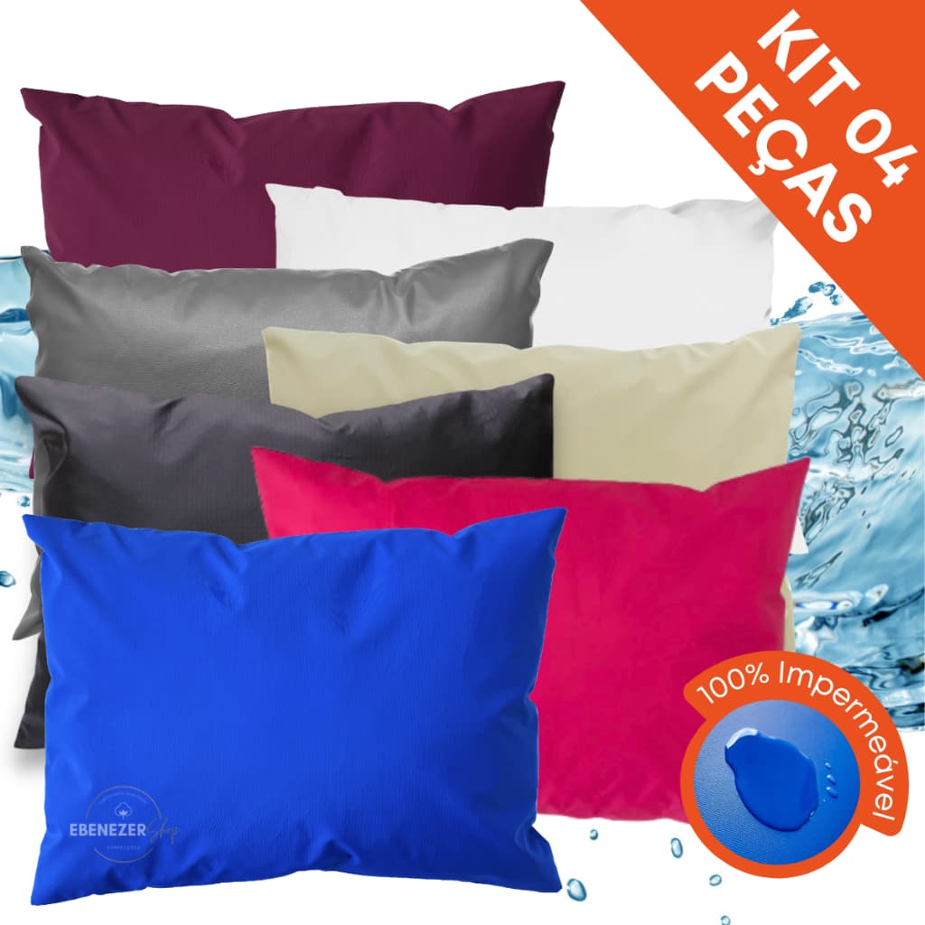 Kit 4 Capa Para Travesseiro Impermeável Protetor Hospitalar Antialérgico Antiácaro Silencioso