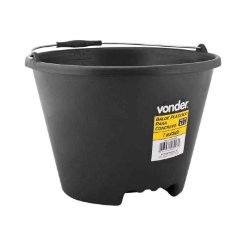 Balde plástico para concreto 12 litros Vonder 33.15.012.000