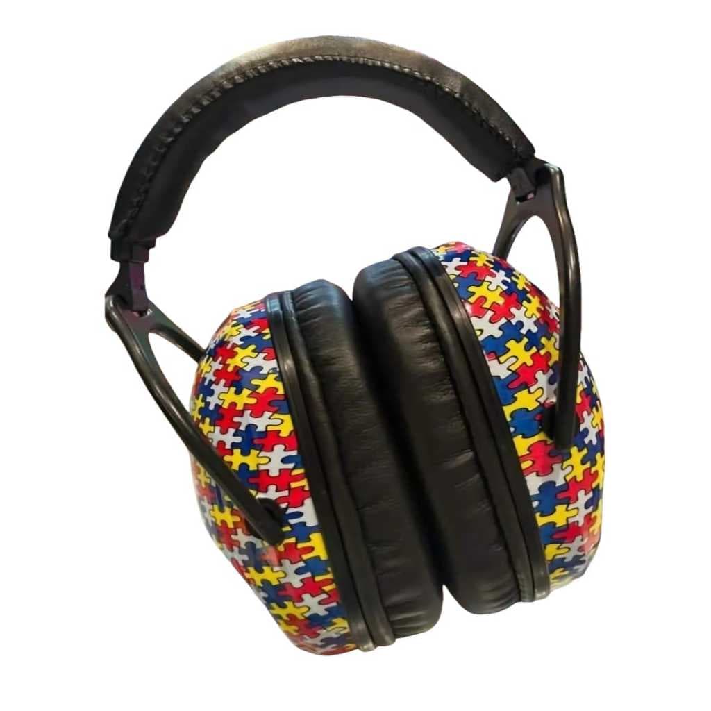 Abafador Protetor de ouvidos som e ruidos TEA Autismo Tdah Estampa Quebra Cabeças Adulto e Infantil