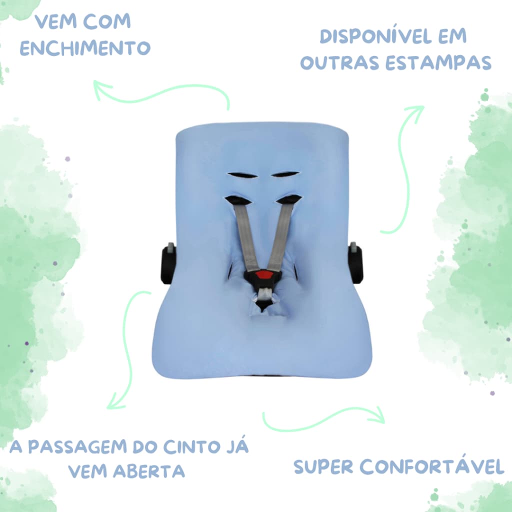 Capa Para Bebê Conforto MF Acolchoado Macio Universal Menino e Menina