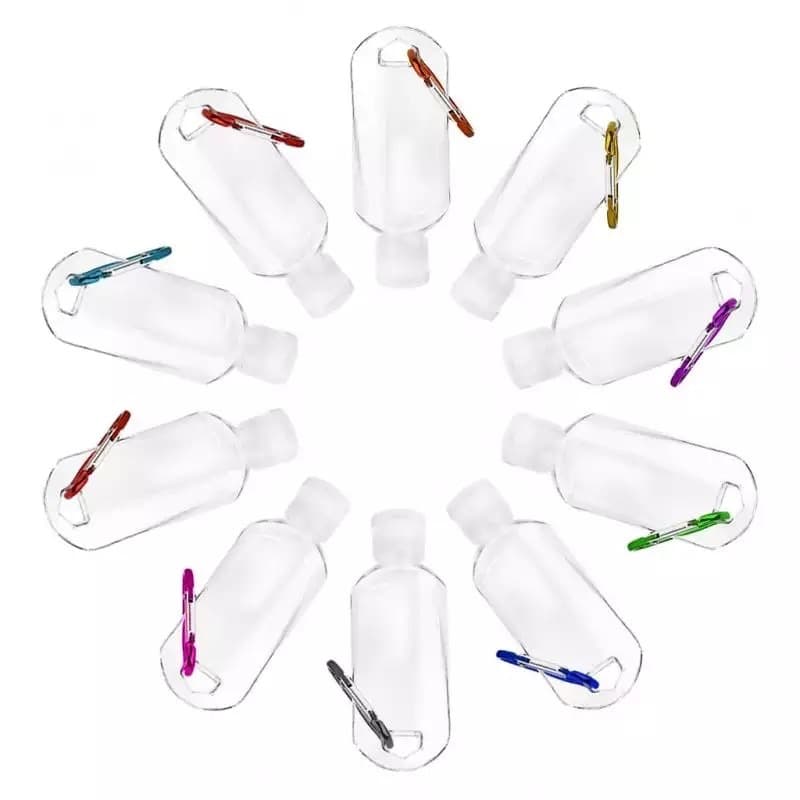 Frasco Álcool Gel Chaveiro Com MOSQUETAO Bolsa Mochila