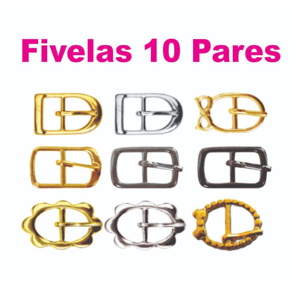 Fivelas de Metal -10 Pares