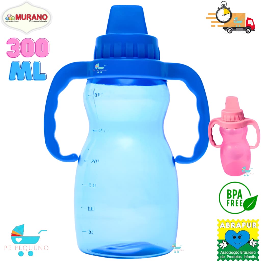 Copo 300ml transição infantil com alça – Murano