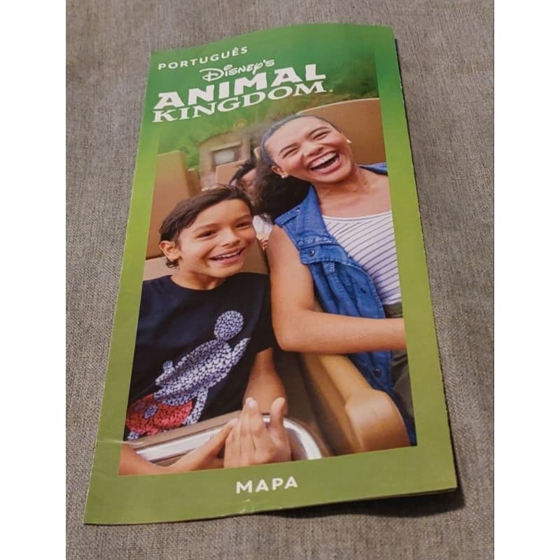 Mapa do Animal Kingdom da Disney em Orlando em português.