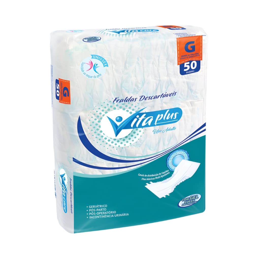 Fralda Vita Plus Geriátrica Adulto Pacotão Revenda