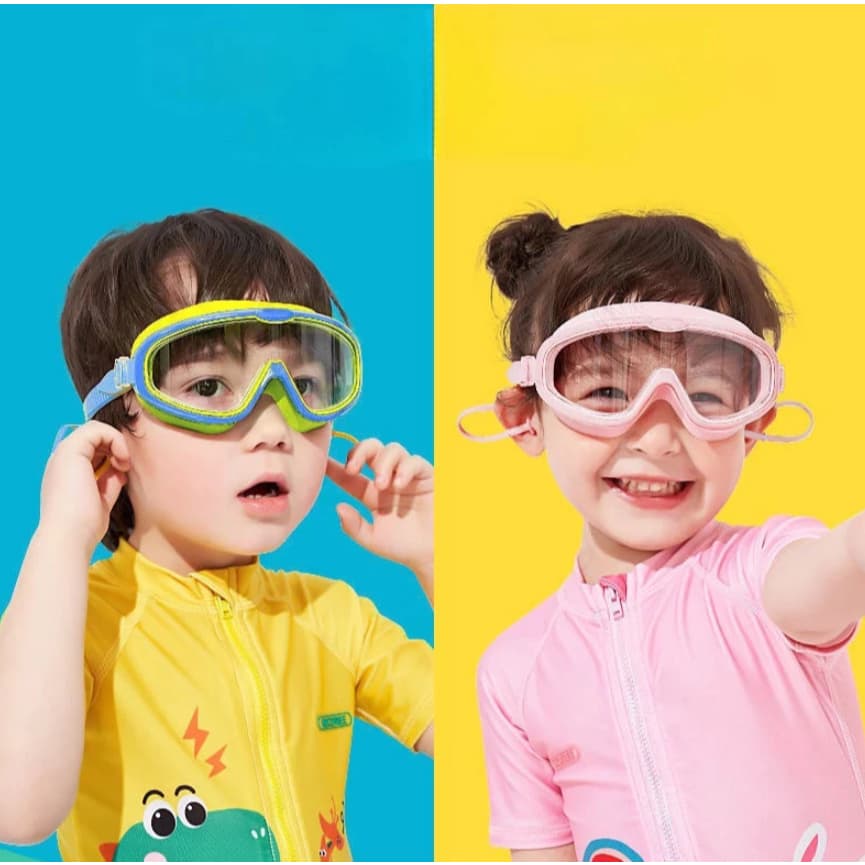 Óculos Natação Infantil Com Protetor Auricular Protetor De Ouvido Anti - Nevoeiro