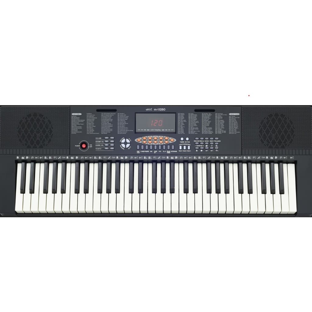 TECLADO MUSICAL 300 TIMBRES E RITMOS, PRETO, MOD: M-T1280