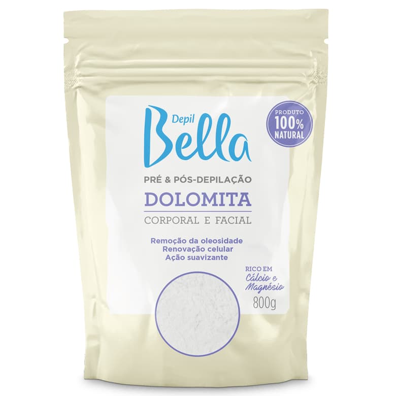 Dolomita Pré E Pós-Depilação 800g Depil Bella