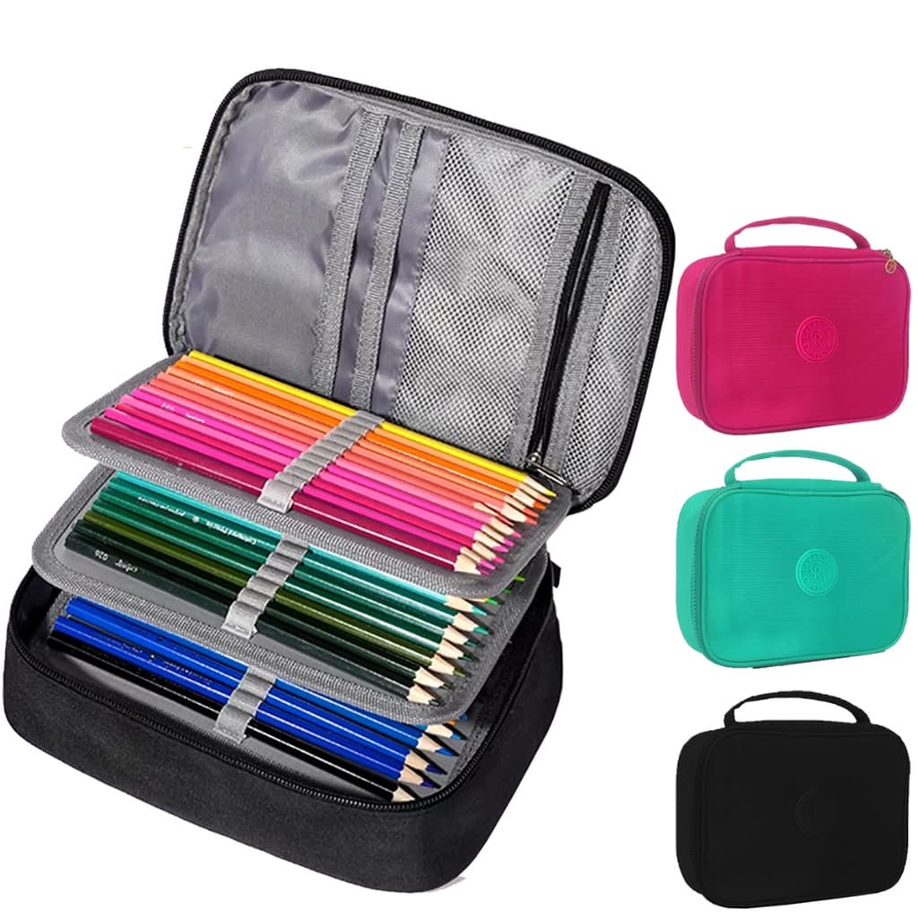 Estojo Escolar/Estojo Box/Estojo De Lápis De Quatro Camadas Com 72 Furos De Cor/Material Escolar Feminino/Masculino