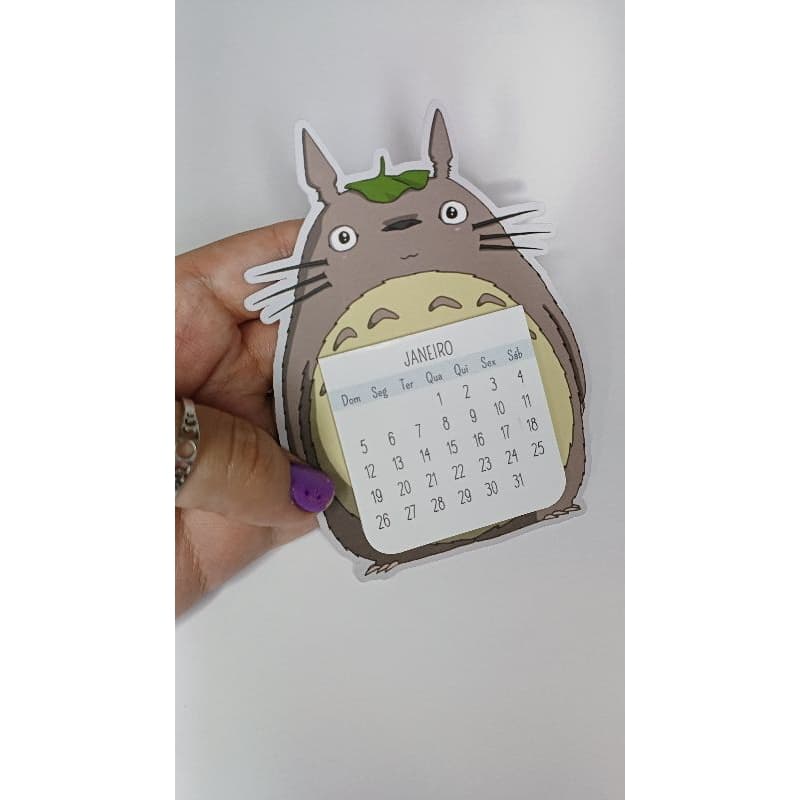 Calendário 2026  meu amigo Totoro Ghibli com imã