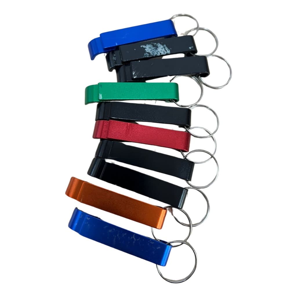 50 Chaveiros Defeitos Abridor Garrafas Pé de Galinha Coloridos Com Avarias Defeitos