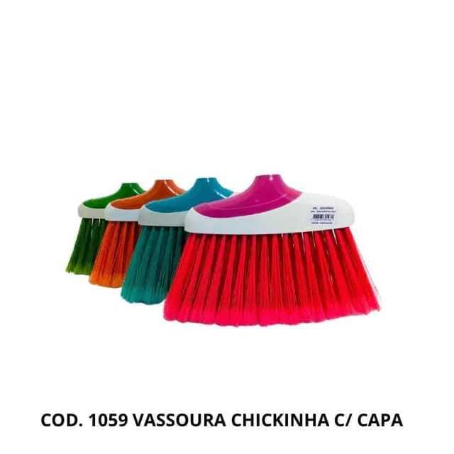 Kit 4 Vassoura Chiquinha Color Reforçada Sem Cabo