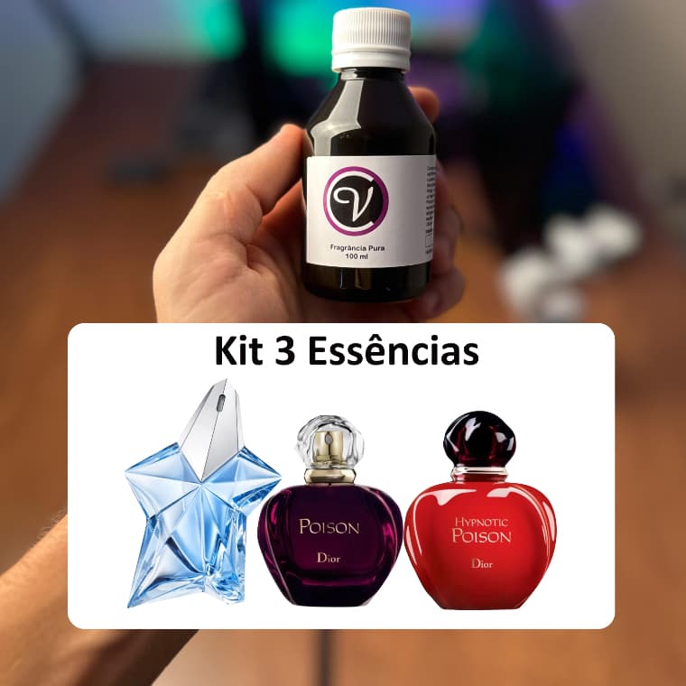 Kit 3 Essências 100ml Perfumes Aromatizantes - Alta Qualidade