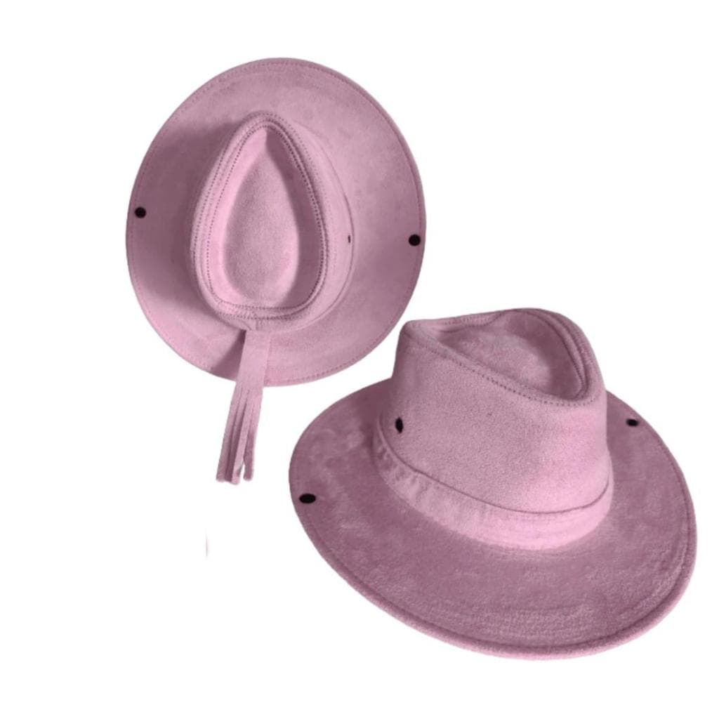 Chapéu Infantil Feminino Rosa ou Pink em Camurça Festa Junina Rodeio Boiadeira