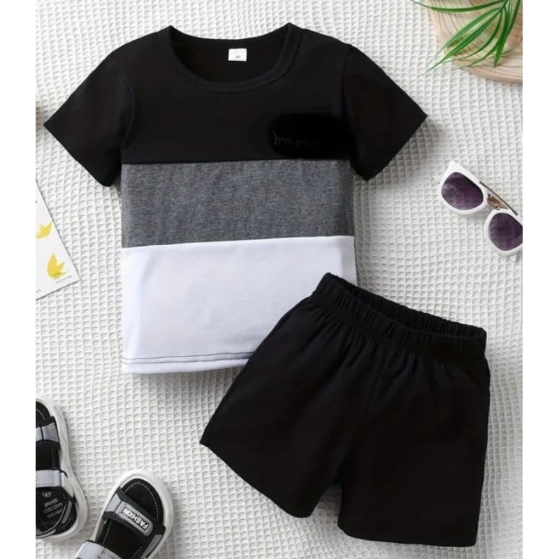 conjunto bebê e infantil multicolor verão