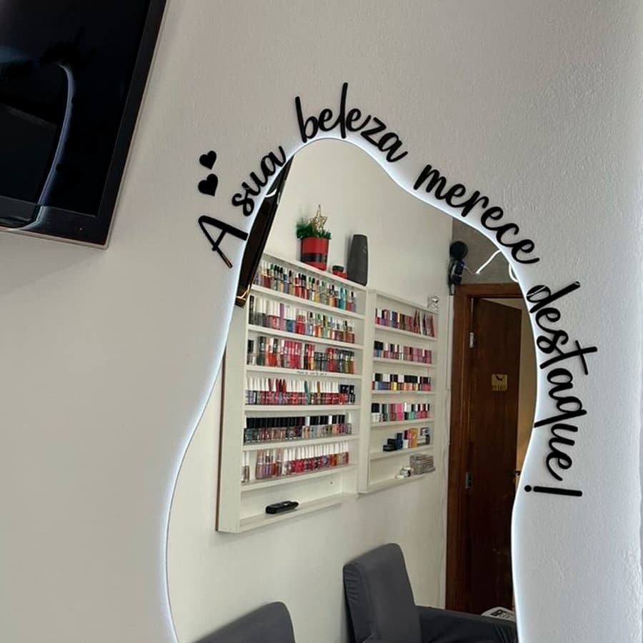 Frases Decorativas em Acrílico Espelhado para Paredes e Espelhos Bronze Oração Sonho Decoração