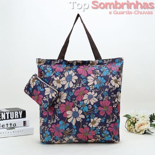 Bolsa Dobrável Impermeável Sacola De Ombro Grande Feira Supermercado Academia Estampada