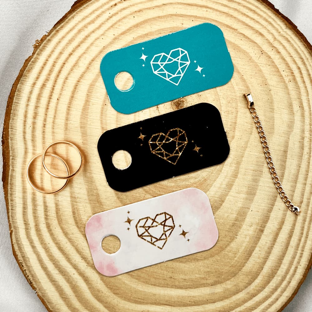 Tag para Anel e Acessórios - Tamanho 4x2cm - Ideal para Preços - Pronta Entrega